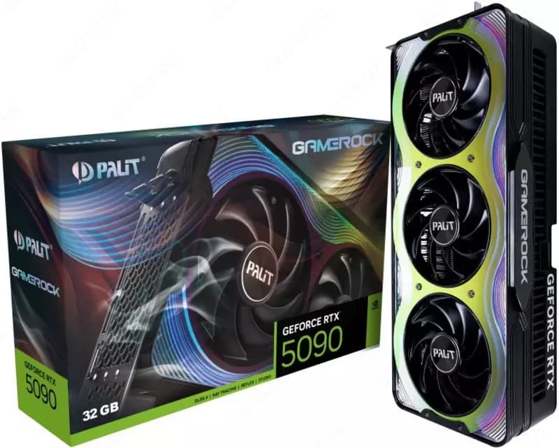 Видеокарта -Palit - 32GB GeForce RTX5090 GAMEROCK GDDR7 512bit 3-DP. — 1