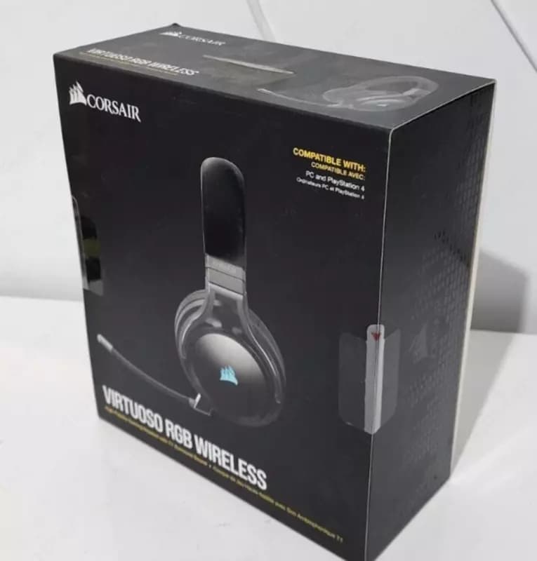 Игровая гарнитура (беспроводная) ”Corsair” VIRTUOSO, RGB (Арт. - 14190) Carbon — 4