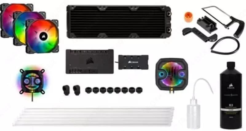 Система жидкостного охлаждения процессора (Custom Cooling) ”Corsair” Hydro X Series XH303i, RGB PRO, Black (Арт. - 09175) — 2