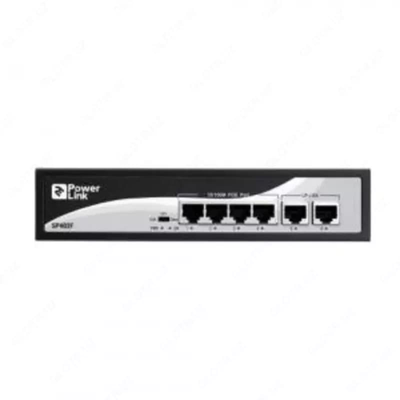 Коммутатор 2E PowerLink SP402F 4xFE PoE+, 2xFE Uplink, 55Вт, неуправляемый — 1