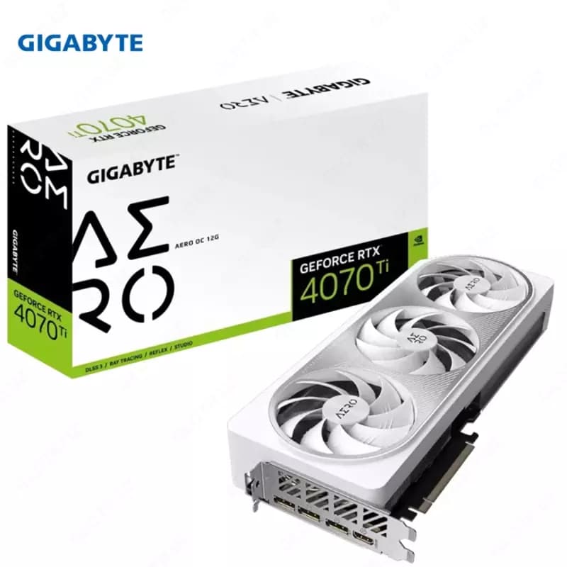 Видеокарта Gigabyte - 12GB GeForce RTX 4070Ti AERO OC GV-N407TAERO OC-12GD — 1