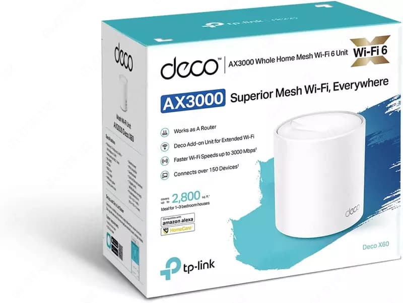 Mesh Wi-Fi система TP-Link Deco X60 AX3000 Whole Home Mesh WiFi 6 (1-Pack) — 4