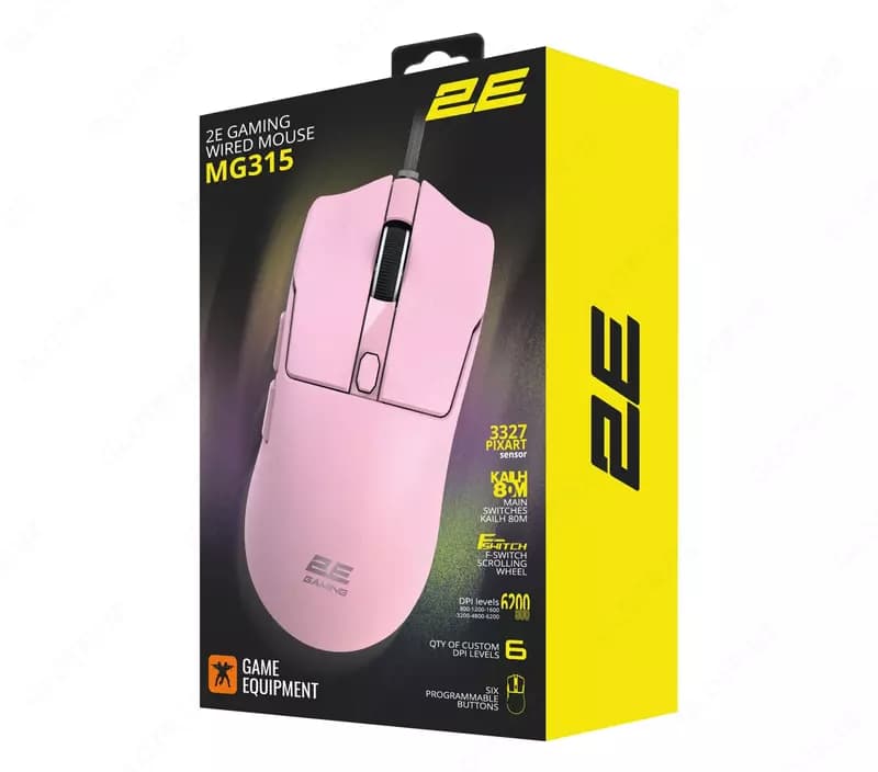 Мышь 2E GAMING MG315, USB-A, розовый, — 4