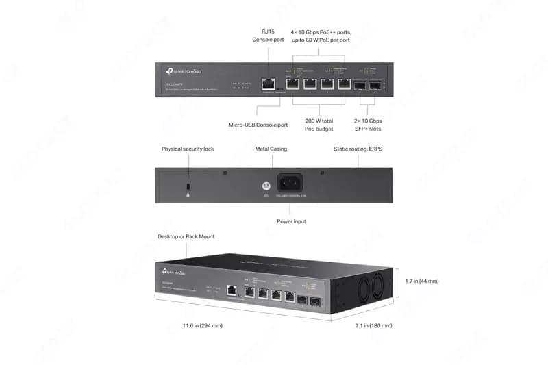 SX3206HPP Omada 4-Port PoE++ 10GBase-T L2+ Managed Switch with 2 10GE SFP+ Slots — 2