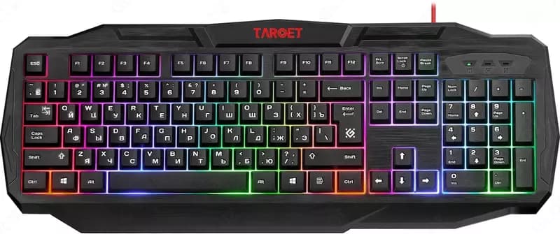 Комплект проводная клавиатура + мышь + гарнитура + коврик Defender Target MKP-350 — 3