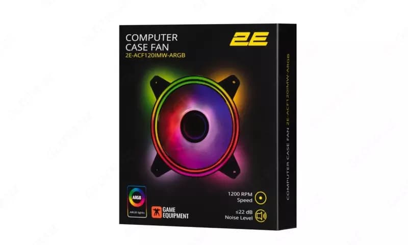 Корпусный вентилятор 2E Gaming Air Cool Infinity M ACF120IMW-ARGB, 120mm, 1200rpm, 3pin, 3pin+5VAura, 22dBa — 3
