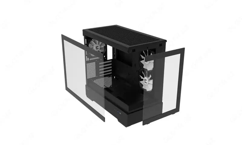 Корпус Zalman P30 Black V2, без БП, 1xUSB3.0, 1хUSB Type-C, 3x120мм ARGB, TG Front/Side Panel, mATX, чёрный,P30BLACKV2 — 3