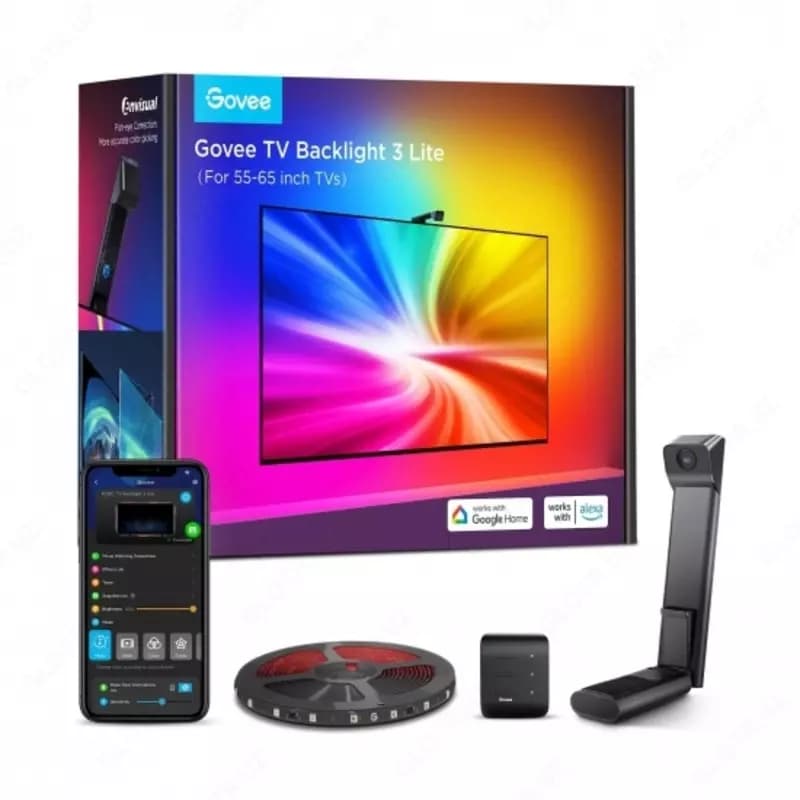 Набор адаптивной подсветки Govee H6099 Backlight 3 Lite 55-65' RGB Черный — 2