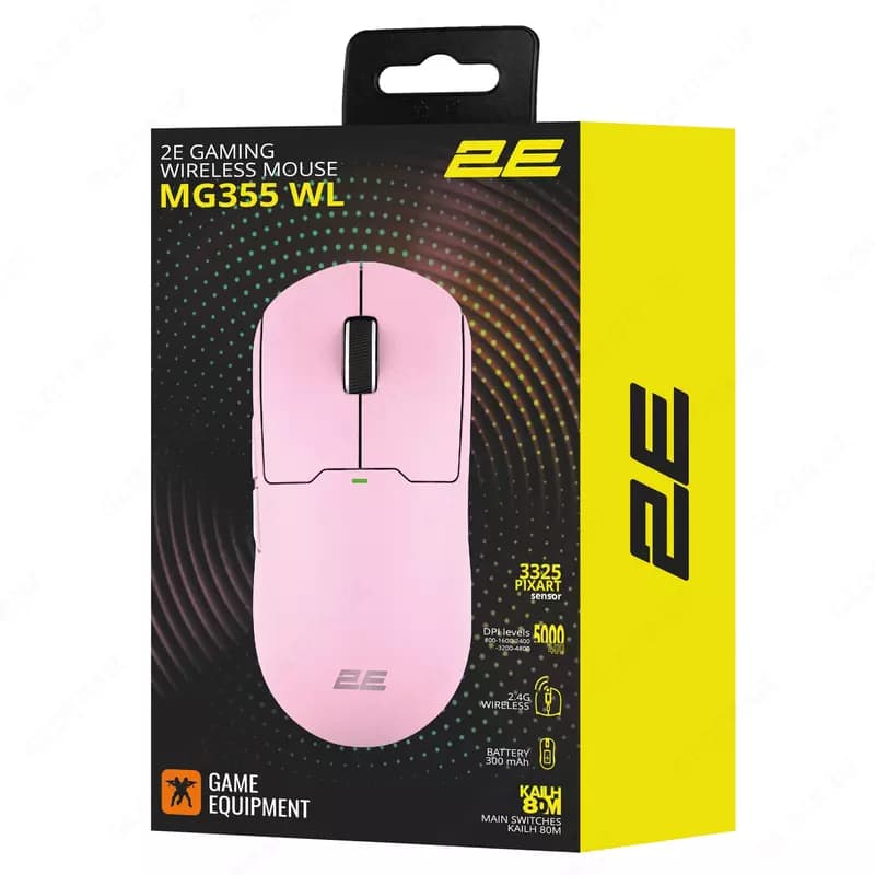 Мышь беспроводная 2E GAMING MG355 WL, RGB, USB-A/WL, розовый 2E-MG355UPK-WL — 4