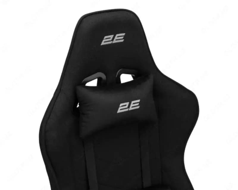 Кресло 2E GAMING BUSHIDO Lite, ткань, 2D-Armrests, чёрный — 3