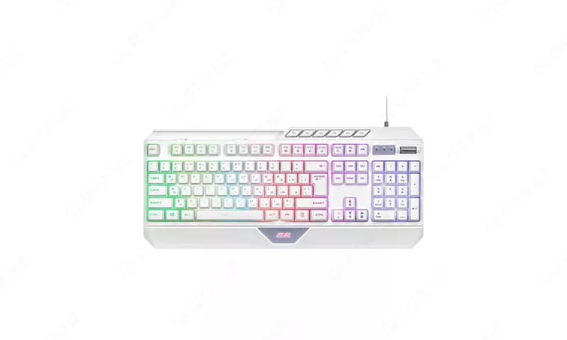Клавиатура мембранная 2E GAMING KG315 110key, USB-A, EN/RU, RGB, белый, — 1