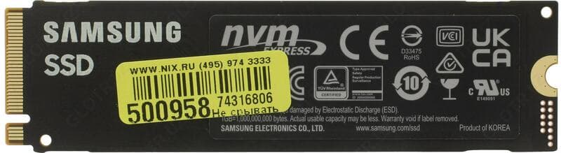 Твердотельный накопитель SAMSUNG 980 MZ-V8V1T0BW 1Tb — 2