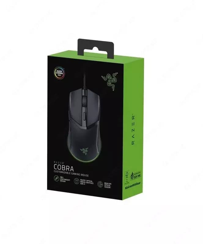 Мышь проводная Razer Mouse Cobra, RGB, USB-A, black — 3