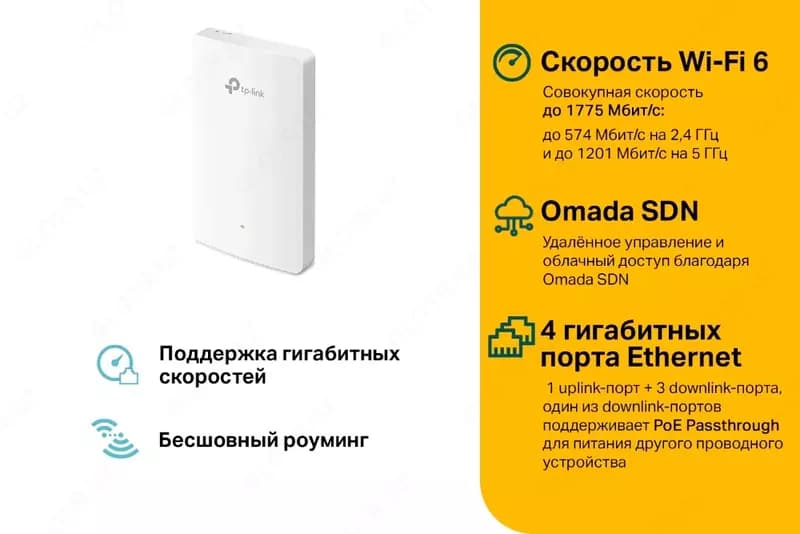 Встраиваемая в стену точка доступа Wi‑Fi TP-LINK EAP615-Wall — 3