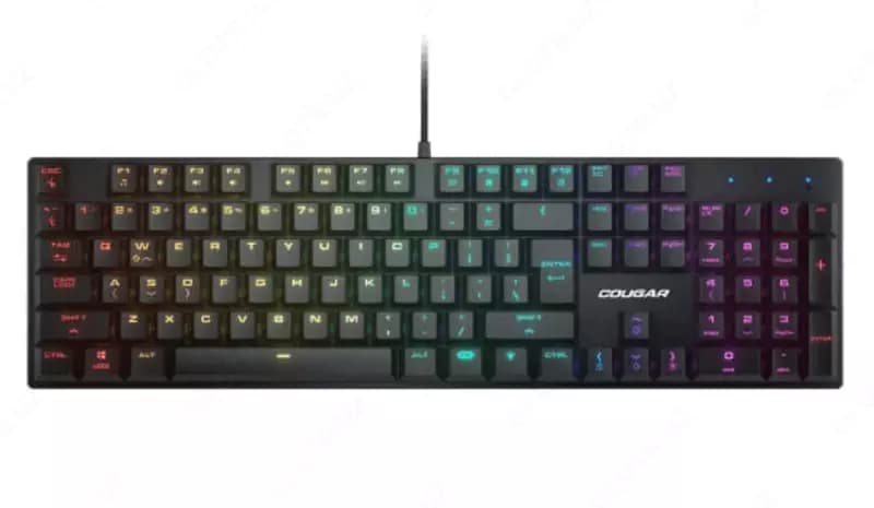 Игровая клавиатура и мышь (проводная) ”Cougar” COMBAT, механическая, RGB (Арт. - 2282) Black — 2