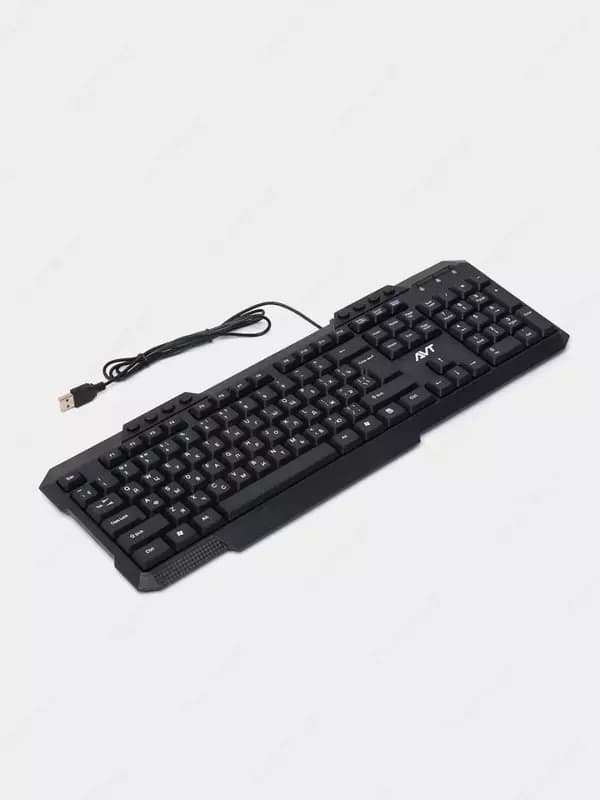 Компьютерная клавиатура (проводная) ”Avtech” KBM-302, USB (Арт. - 0719) Black — 2
