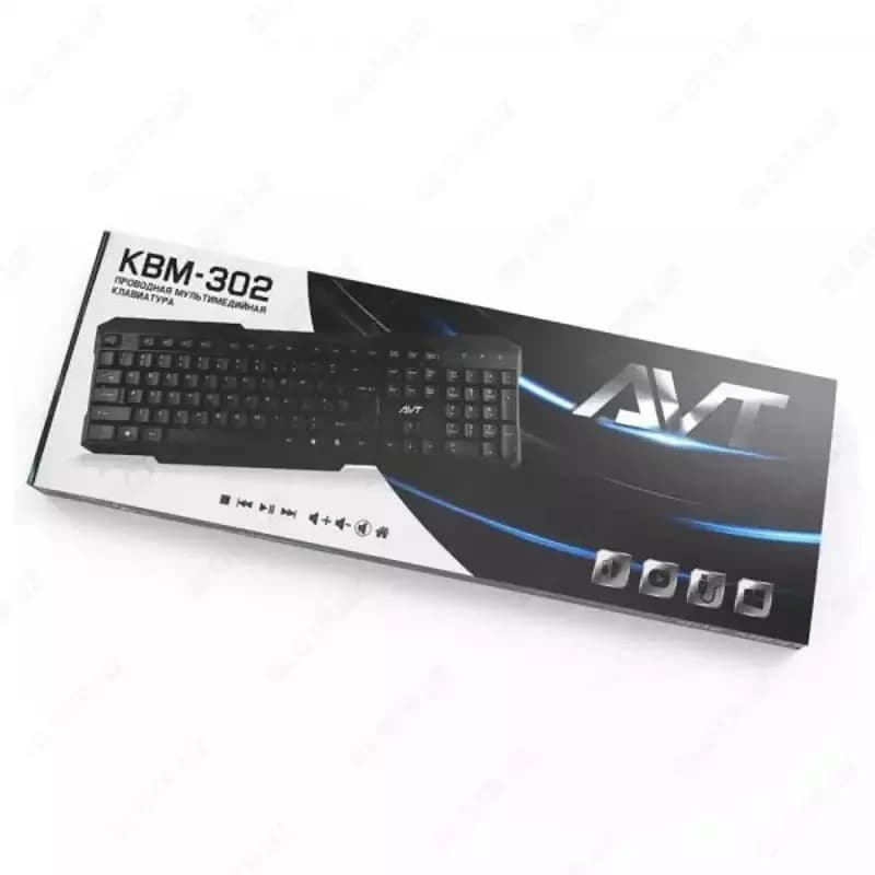 Компьютерная клавиатура (проводная) ”Avtech” KBM-302, USB (Арт. - 0719) Black — 5