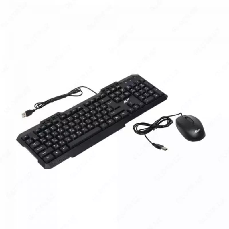 Компьютерная клавиатура и мышь (проводная) ”Avtech” AVT Combo KBM302 + M102, USB (Арт. - 2281) Black — 1