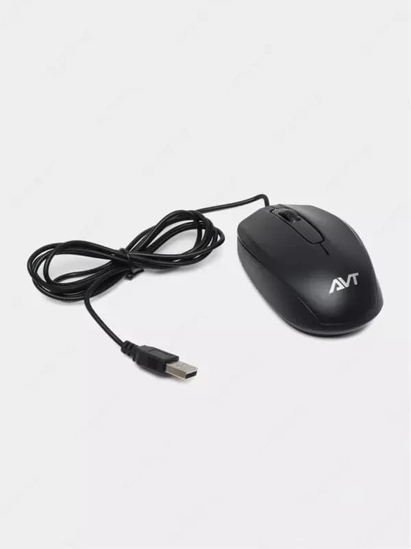 Компьютерная клавиатура и мышь (проводная) ”Avtech” AVT Combo KBM302 + M102, USB (Арт. - 2281) Black — 2