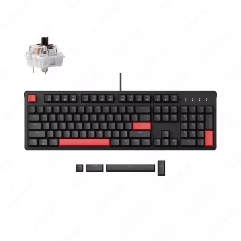 Клавиатура механическая Lemokey X3 104Key, Keychron Red, USB-A, QMK/VIA, EN/KZ/RU, Red Led, черный — 2