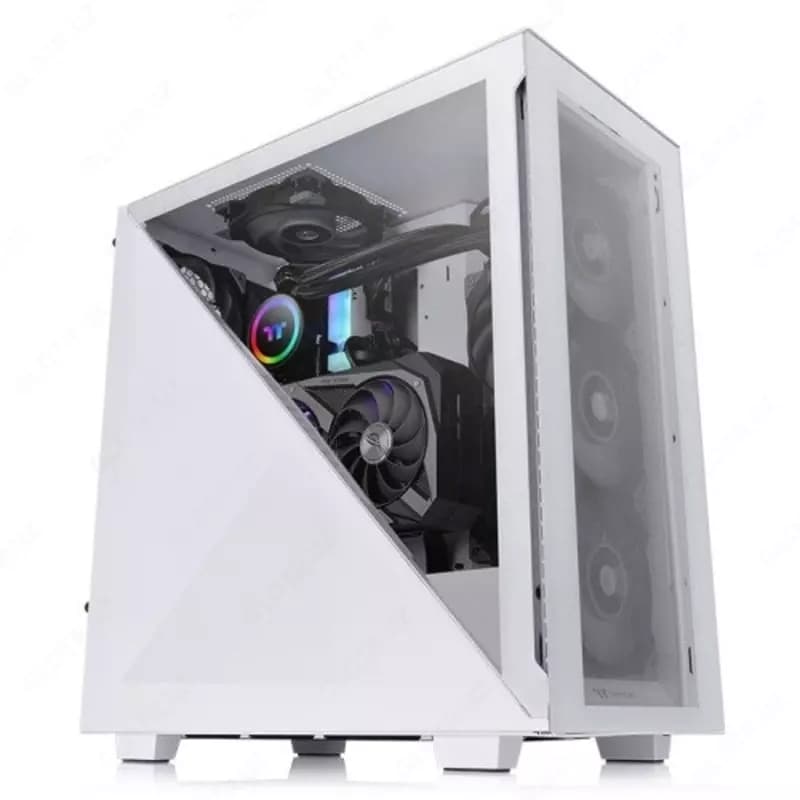 Компьютерный корпус Thermaltake Divider 300 TG Snow (CA-1S2-00M6WN-00). — 1