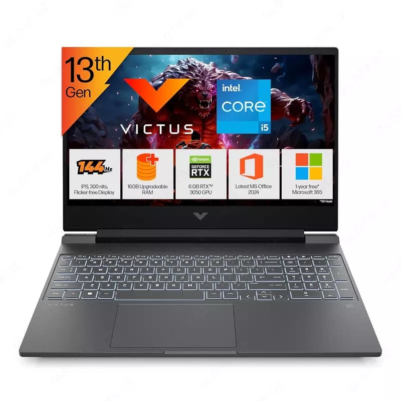 Ноутбук HP VICTUS GAMING 15-FA2013DX I5-13420H 8GB 512GB 6GB RTX3050 15,6 FHD IPS 144Hz W11 — 1