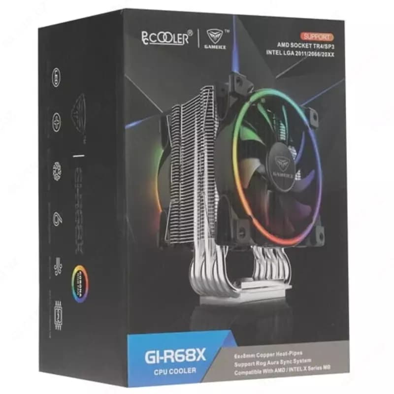 Кулер для процессора (воздушный) ”PCCooler” GI-R68X | RGB | PWM | 300w | 120 мм (Арт. - 0958) — 3