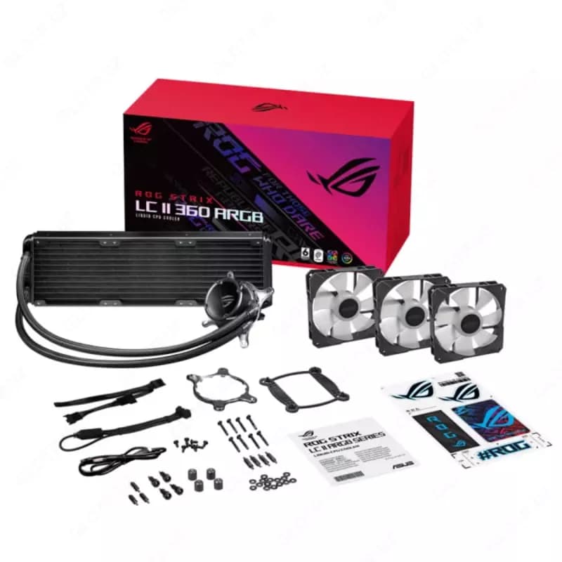 Система жидкостного охлаждения процессора ”Asus” ROG STRIX LC II 360 ARGB WE 90RC00F2-M0UAY2 (Арт. - 09199) — 3