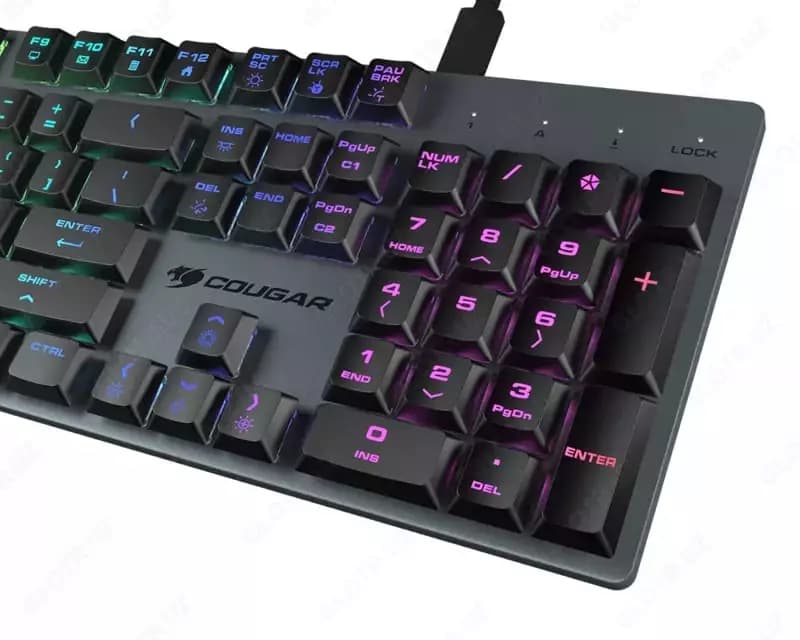 Игровая клавиатура (универсальная) ”Cougar” Luxlim, USB-разъем / USB Type-C, RGB (Арт. - 07139) Black — 4