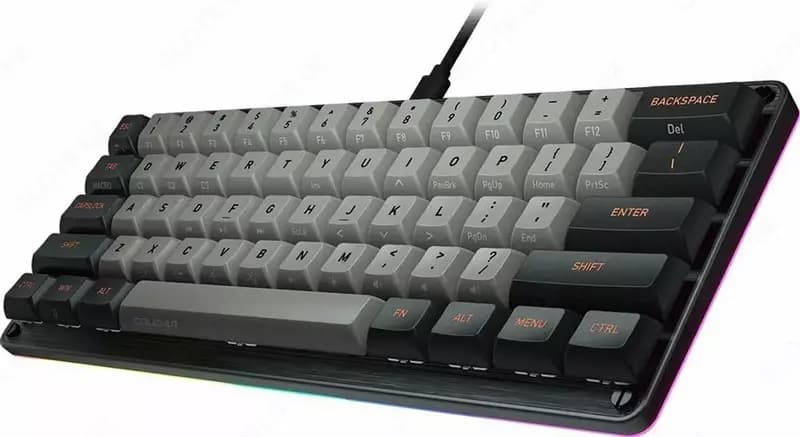 Игровая клавиатура (универсальная) ”Cougar” PURI MINI, USB-разъем / USB Type-C, RGB (Арт. - 07003) Black/White — 2