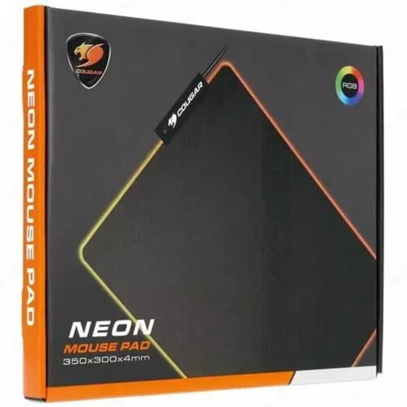 Настольный коврик для мыши ”Cougar” NEON, 350х300х4 мм, подсветка RGB (Арт. - 4655) Black — 3