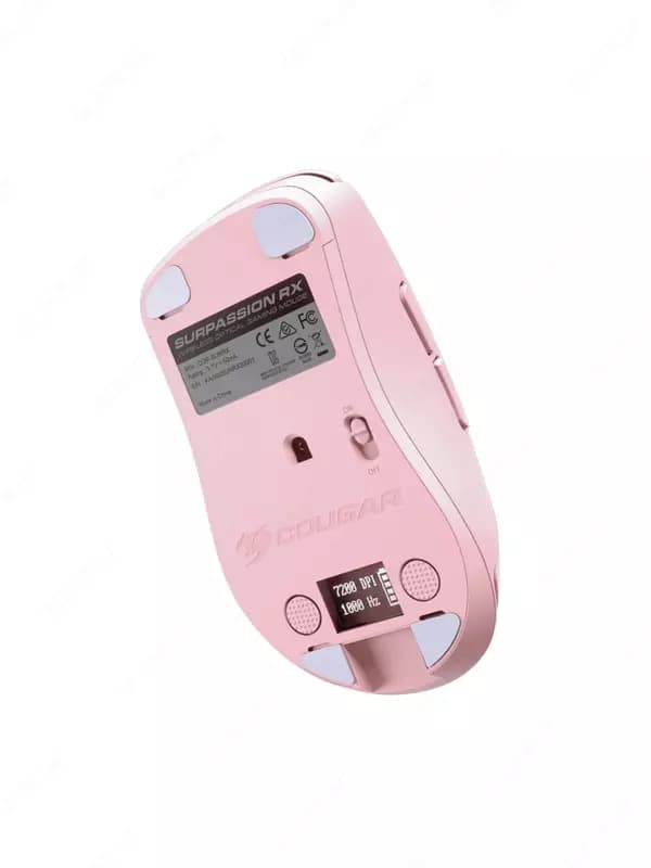 Компьютерная мышь (беспроводная) ”Cougar” SURPASSION RX, USB, 7200dpi, RGB, 1.8 м (Арт. - 0892) Pink — 4