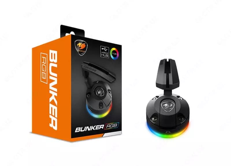 Держатель для провода ”Cougar” Bungee Bunker, USB, RGB (Арт. - 4675) Black — 5