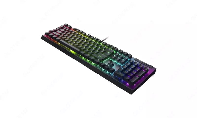 Клавиатура проводная Razer Keyboard mechanical BlackWidow V4 X, 110key, Yellow Switch, USB-A, EN/RU, RGB, black — 1