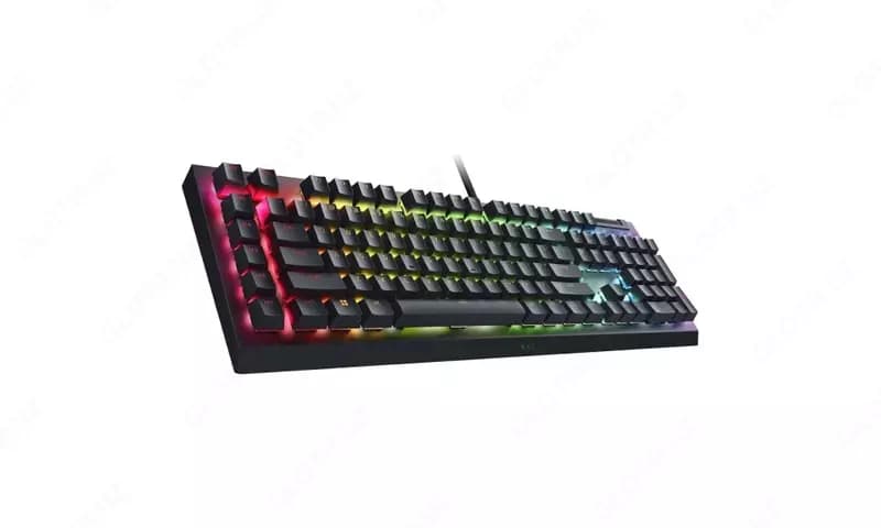 Клавиатура проводная Razer Keyboard mechanical BlackWidow V4 X, 110key, Yellow Switch, USB-A, EN/RU, RGB, black — 3