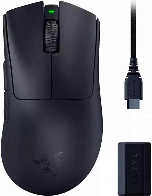 Игровая мышь (беспроводная) ”Razer” DeathAdder V3 Pro + HyperPolling Wireless Dongle Bundle (Арт. - 08447) Black — 1