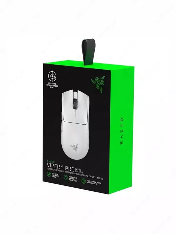Игровая мышь (беспроводная) ”Razer” Viper V3 Pro, USB, 35000dpi (Арт. - 08439) White — 7