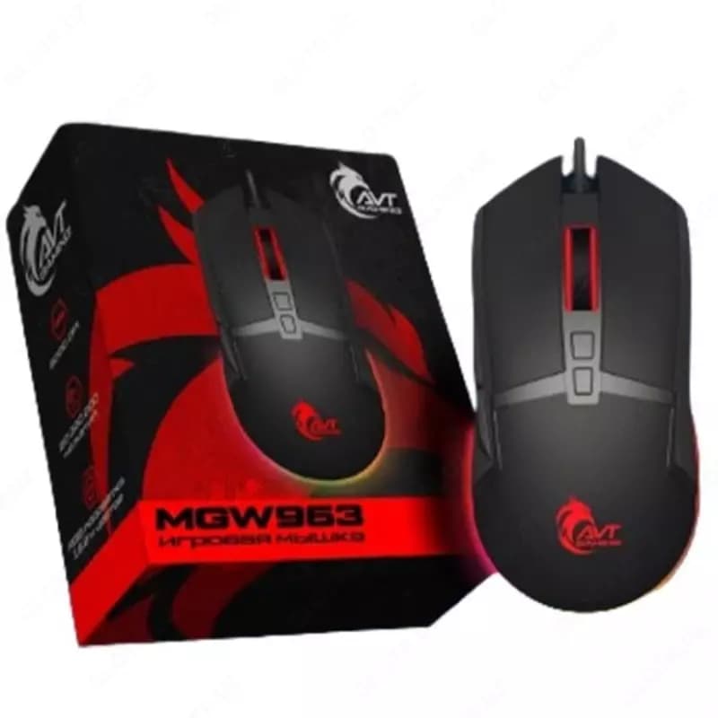Игровая мышь (проводная) ”Avtech” AVT GAMING MAG963, USB, 3200dpi (Арт. - 080234) Black — 4