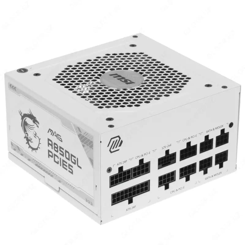 Блок питания MSI MAG A850GL PCIE5 / 80 Plus Gold / Modular / 850W (White) — 1