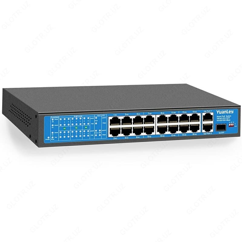 Коммутатор UTP3-GSW1604S-MTP250 16-портовый гигабитный POE+, 4 SFP порта управляемый — 1