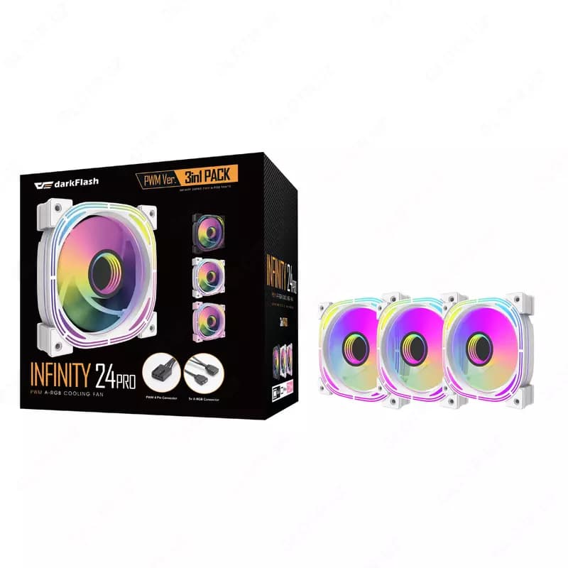 Вентиляторов для корпуса DarkFlash INF 24 Pro 3in1 (Black / White) — 2
