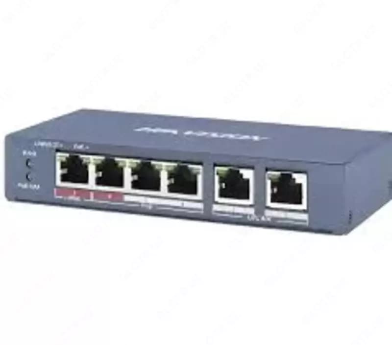 Коммутатор 4+2 портовый неуправляемый POE DS-3E0106MP-E/M — 4
