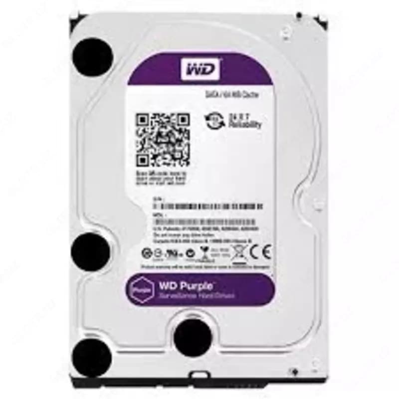 HDD - Диск - 6 Tb WD - Purple - (Фиолетовый) -для видеонаблюдения - HIKVISION - ( RES ) — 4