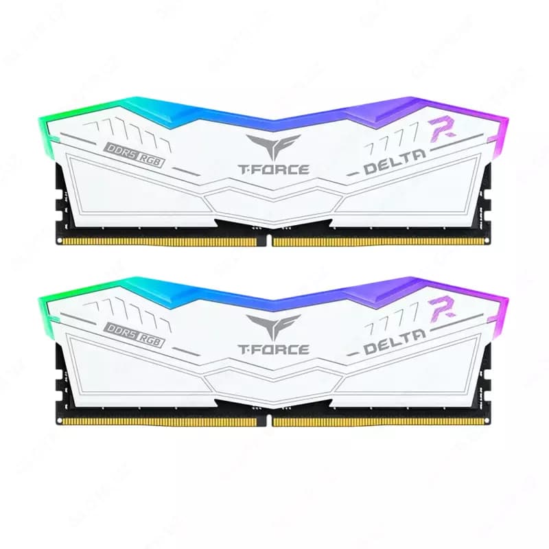 Оперативная память TeamGroup T-FORCE DELTA (2 x 16GB) 32GB 6400MHz DDR5 White RGB — 1