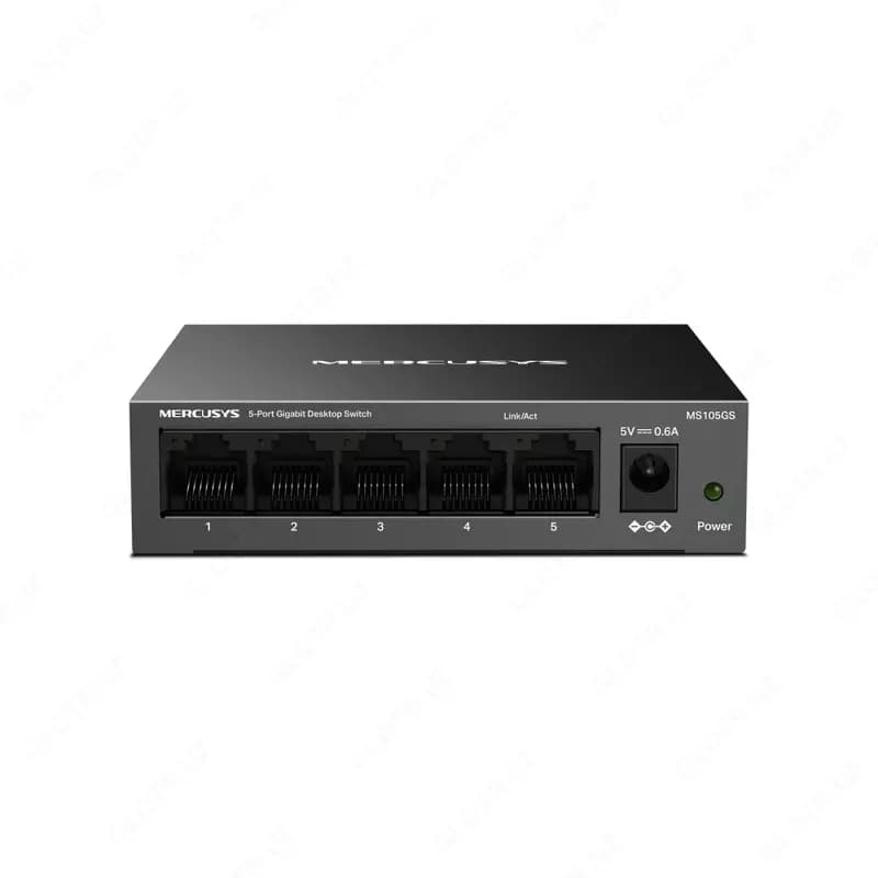 Коммутатор Mercusys MS105GS 5-port 10/1000 mini Desktop Swith, 8 10/100 RJ45 ports, Metal case — 3