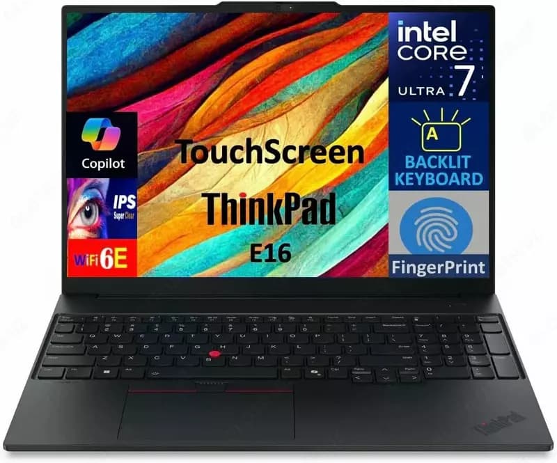 Ноутбук LENOVO THINKPAD E16 GEN2 CORE ULTRA 7-155H 16GB DDR5 512GB 16” WUXGA IPS BACKLIT FPR BLACK — 1