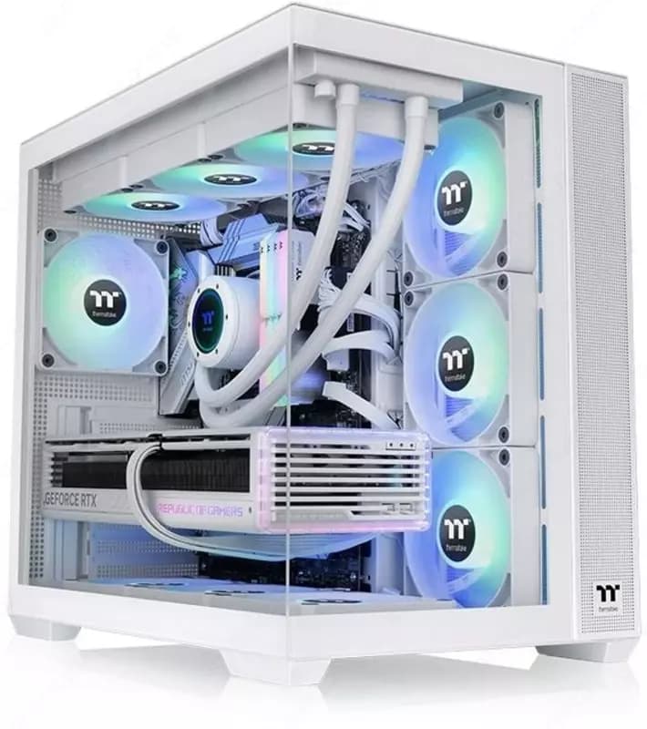Компьютерный корпус Thermaltake View 380 TG ARGB Snow. — 1