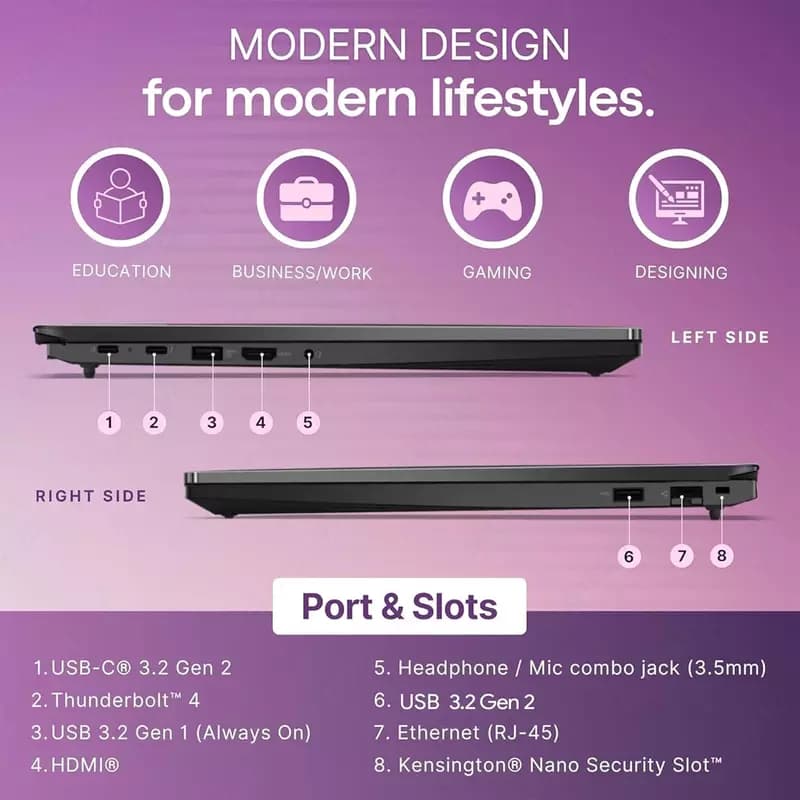 Ноутбук LENOVO THINKPAD E16 GEN2 CORE ULTRA 5-125U 16GB DDR5 512GB 16” FHD IPS BACKLIT FPR BLACK — 2