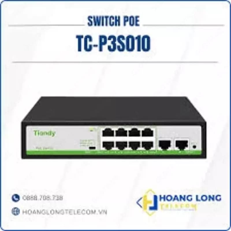 Неуправляемый РоЕ коммутатор, 10 портов. Tiandy. TC-P3S010 Spec:F/0820/AT/90 — 6