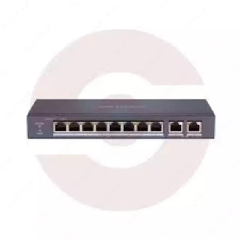 Коммутатор 8 + 2 - L2. портовый неуправляемый POE DS-3E0110MP-E/M — 3